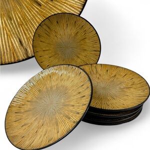 Joseph Abboud Ventana Sunburst Stoneware Salad / Appetizer Plates Set of 6